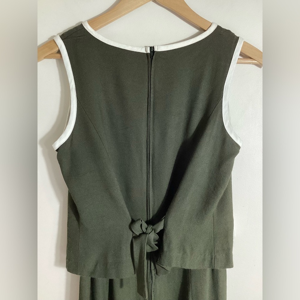 Vtg Old Money Jumpsuit Tie Back Waist M - Picture 6 of 16
